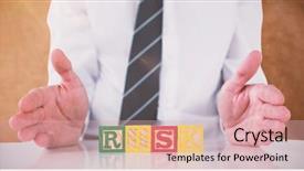  Presentation with grocery bag - Beautiful presentation design featuring text against brown grocery bag backdrop and a  colored foreground