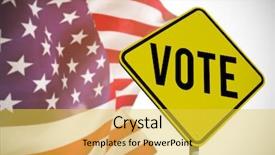  Presentation with vote - Colorful PPT layouts enhanced with text against focus on usa backdrop and a yellow colored foreground