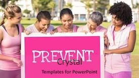  Presentation with breast cancer light shirt - Beautiful presentation theme featuring text and pink breast cancer backdrop and a  colored foreground