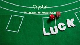  Presentation with blackjack - Theme with text and red dice background and a forest green colored foreground