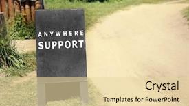  Presentation with signboard - Slide set enhanced with  background and a  colored foreground