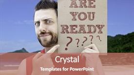  Presentation with ready - Audience pleasing PPT theme consisting of text are you ready backdrop and a coral colored foreground