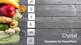  Presentation with asthma - Presentation theme with text asthma and set background and a gray colored foreground