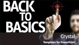  Presentation with black males business - Audience pleasing PPT theme consisting of text back to basics backdrop and a dark gray colored foreground