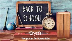  Presentation with end school year - Cool new presentation theme with text back to school backdrop and a red colored foreground