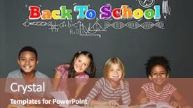  Presentation with maths for school kids - Theme with text back to school and cute kids with books on dark background background and a red colored foreground