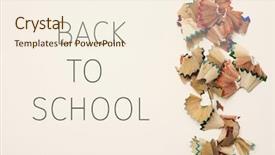  Presentation with end school year - Slides having text back to school background and a cream colored foreground