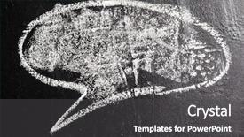  Presentation with chalk board - PPT theme featuring text balloon on black chalk background and a dark gray colored foreground