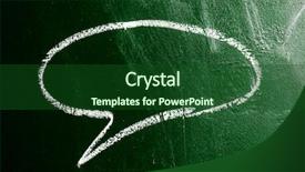  Presentation with chalk board - Colorful PPT layouts enhanced with text balloon on green chalk backdrop and a forest green colored foreground