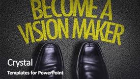  Presentation with business vision - Slides enhanced with text become a vision maker background and a dark gray colored foreground