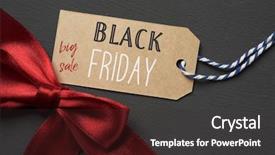  Presentation with black paper - PPT theme having text black friday big sale background and a dark gray colored foreground
