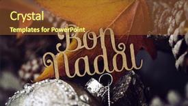  Presentation with merry christmas - Cool new presentation with wooden and some dry leaves backdrop and a tawny brown colored foreground