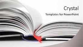 Presentation with open book - Slides consisting of open book close- up background and a white colored foreground