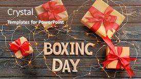  Presentation with boxing - Slide deck with text-boxing-day-and-gift background and a tawny brown colored foreground
