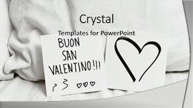 Presentation with note - Slide deck featuring text buon san valentino background and a light gray colored foreground