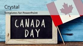 Presentation with rustic chalkboard - Amazing slides having text canada day written backdrop and a light blue colored foreground