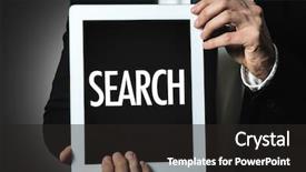  Presentation with search - Slide deck featuring html5 - search background and a dark gray colored foreground