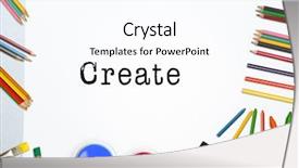  Presentation with create - Presentation theme having text create with water background and a cool aqua colored foreground