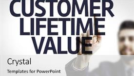  Presentation with business value - Beautiful PPT layouts featuring text customer lifetime value backdrop and a white colored foreground