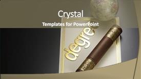  Presentation with certificate - Slide deck consisting of text degree on the black background and a violet colored foreground