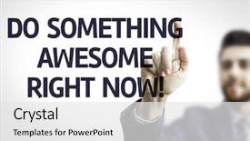  Presentation with awesome - Amazing PPT theme having text do something awesome backdrop and a white colored foreground