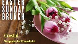  Presentation with easter - Colorful PPT theme enhanced with text easter sunday brunch backdrop and a tawny brown colored foreground