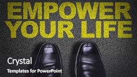  Presentation with life coaching - Cool new PPT layouts with text empower your life backdrop and a dark gray colored foreground