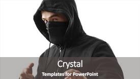  Presentation with hacker white - Colorful slide set enhanced with text encrypt - hacker in mask white background backdrop and a dark gray colored foreground