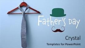  Presentation with tie - Slide set consisting of text father's day background and a light blue colored foreground