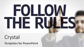  Presentation with 3d man business leader - Presentation having text follow the rules background and a white colored foreground