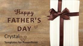  Presentation with kid s happy fathers day - Beautiful presentation theme featuring text happy father's day backdrop and a coral colored foreground