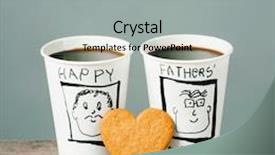  Presentation with cookie - Audience pleasing presentation theme consisting of text happy fathers day handwritten backdrop and a light gray colored foreground