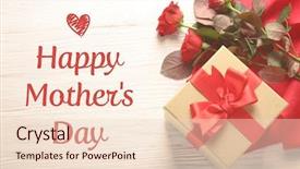  Presentation with happy mothers day - Slides with text happy mother's day background and a lemonade colored foreground