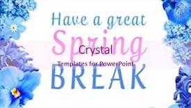  Presentation with spring break - Slide deck enhanced with text have a great spring break with floral frame on white background additional education concept background and a pink colored foreground