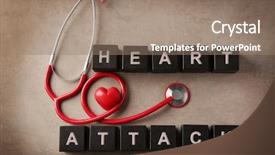  Presentation with heart attack - Beautiful slide set featuring text heart attack made backdrop and a coral colored foreground