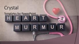  Presentation with heart attack - Amazing slide set having text heart attack made backdrop and a light gray colored foreground