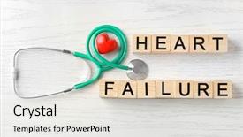  Presentation with heart failure - Presentation theme featuring text heart failure made background and a light gray colored foreground