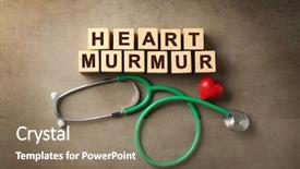  Presentation with stroke - PPT theme enhanced with text heart murmur made background and a coral colored foreground