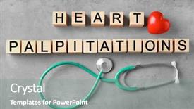  Presentation with stroke - Slide deck consisting of text heart palpitations made background and a gray colored foreground