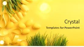  Presentation with beautiful spring flowers - Beautiful PPT theme featuring text holiday spring wallpaper backdrop and a white colored foreground