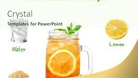  Presentation with recipe - Audience pleasing slides consisting of text homemade lemonade recipe and ingredients for refreshing drink on white background backdrop and a soft green colored foreground