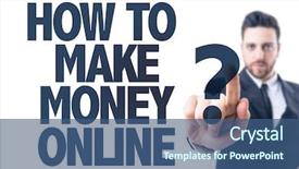  Presentation with money online - Cool new presentation with text how to make money backdrop and a ocean colored foreground