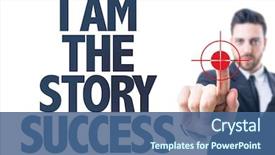  Presentation with success business - Beautiful presentation featuring text i am the story backdrop and a ocean colored foreground