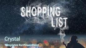  Presentation with city night - Presentation theme consisting of text in the city night background and a ocean colored foreground