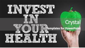  Presentation with invest - Audience pleasing slides consisting of text invest in your health backdrop and a gray colored foreground