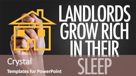  Presentation with rich - Beautiful theme featuring text landlords grow rich backdrop and a coral colored foreground