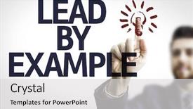  Presentation with example - Cool new theme with text lead by example backdrop and a  colored foreground