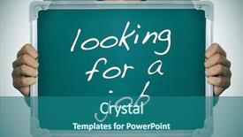  Presentation with hunting - Colorful slide deck enhanced with text looking for a job backdrop and a ocean colored foreground