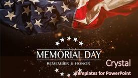  Presentation with memorial day - Audience pleasing slide deck consisting of text memorial day celebration backdrop and a wine colored foreground