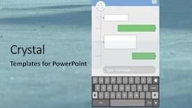  Presentation with text message - Cool new theme with text message - digital composite of social media backdrop and a light blue colored foreground